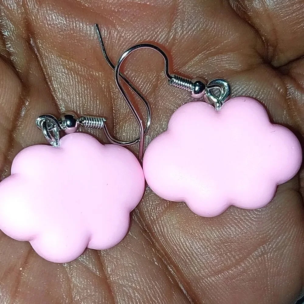 Pink Cloud Fashion Earrings - Picture 5 of 5